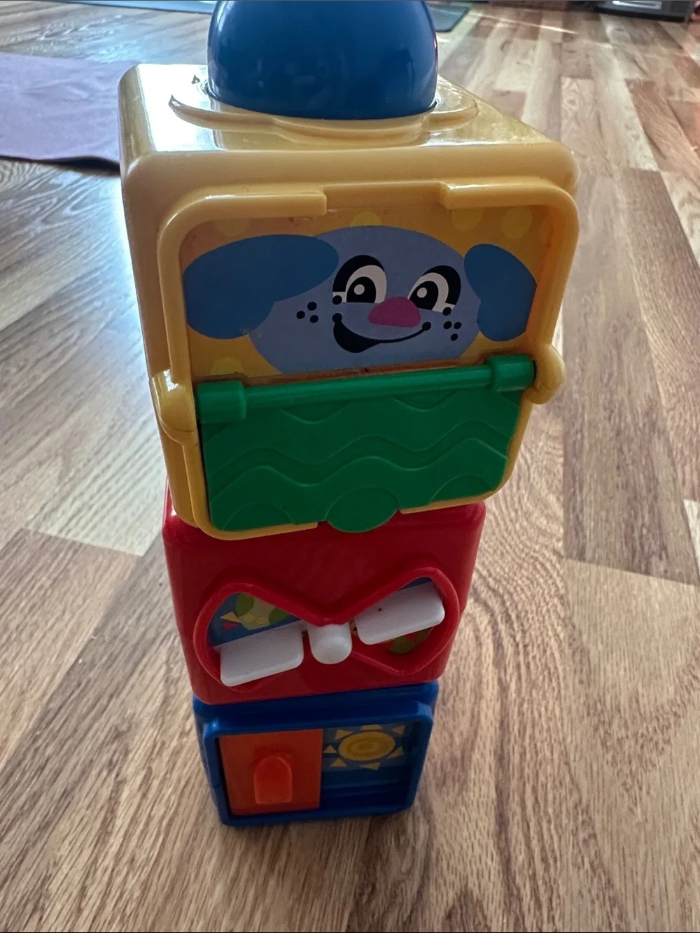 Stacking ABC Blocks Toy in Yellow, Red, Blue